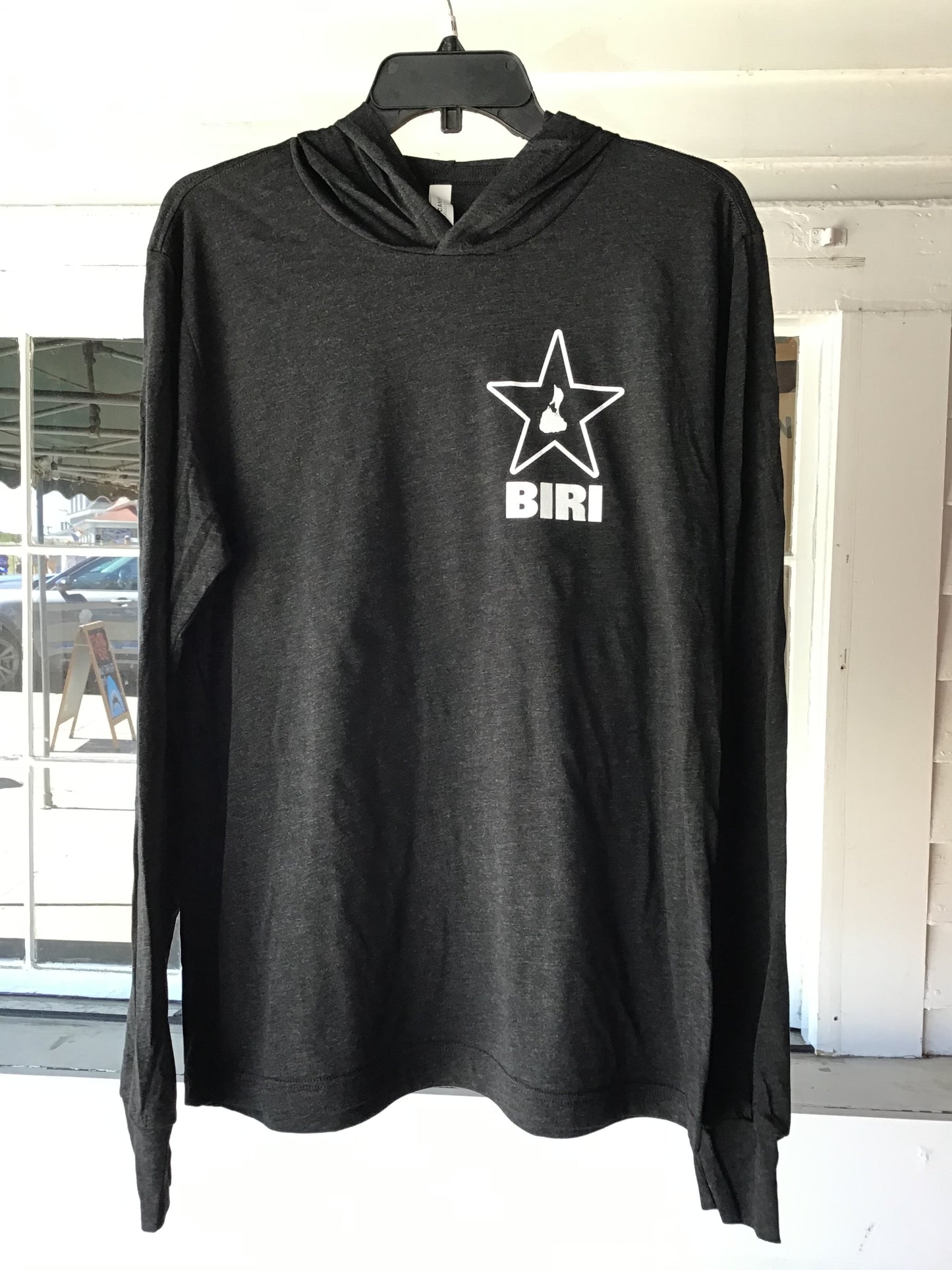 Very Dark Grey Pullover Hooded Shirt