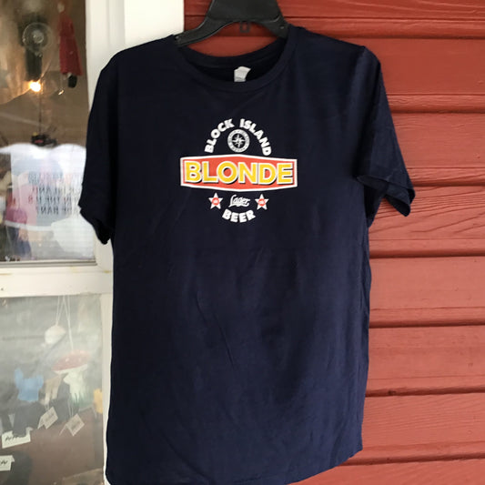 Ladies Block Island Blonde Beer cap sleeve T