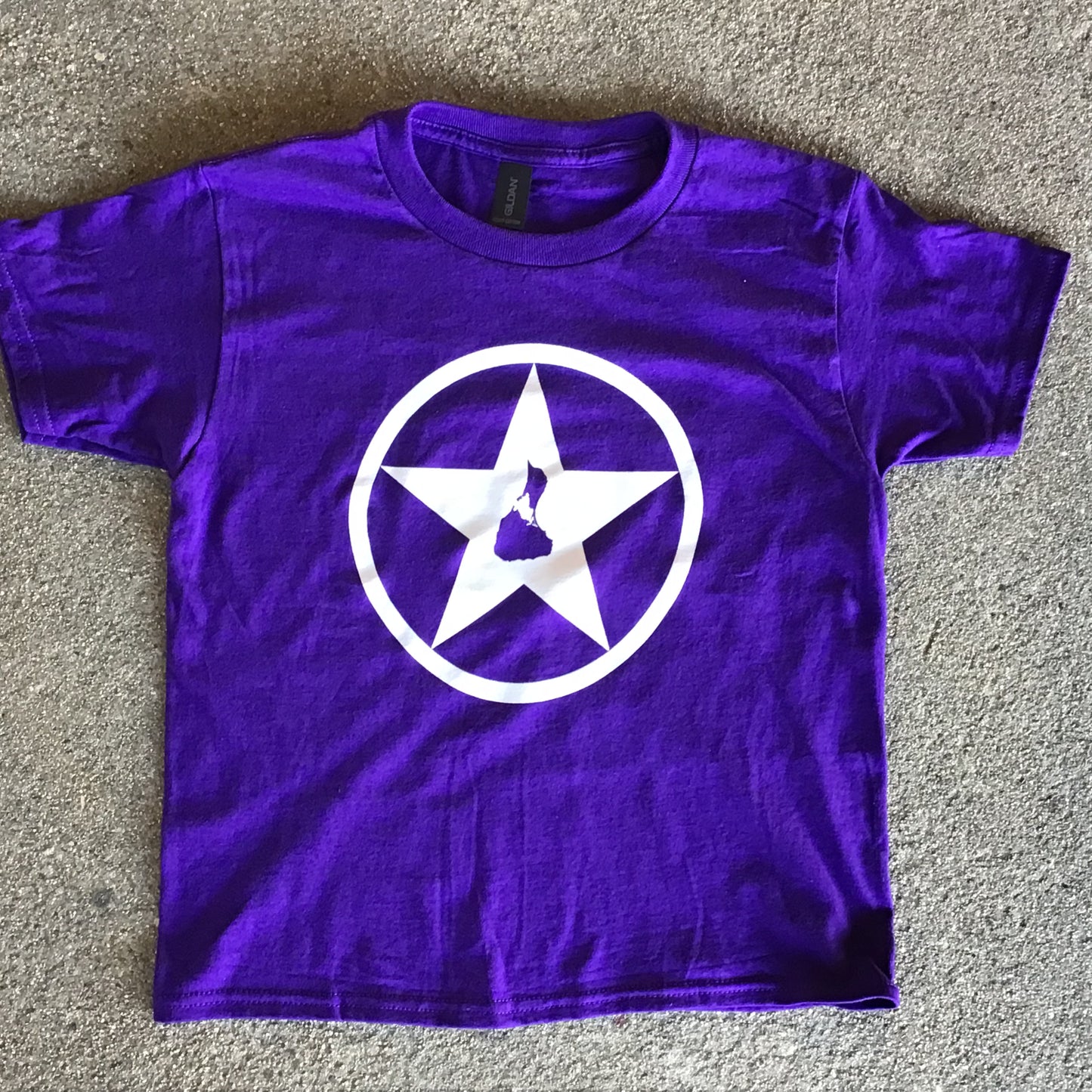 Kids Purple Blockstar T shirt