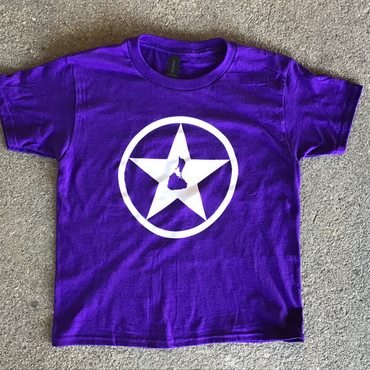 Kids Purple Blockstar T shirt