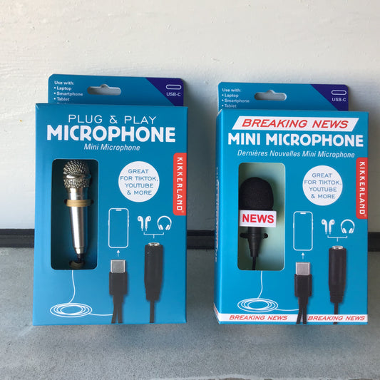 Plug and play mini microphones