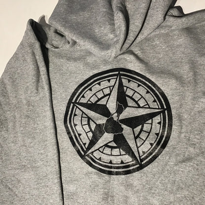 Grey Zippered New Nautical Blockstar Hoody