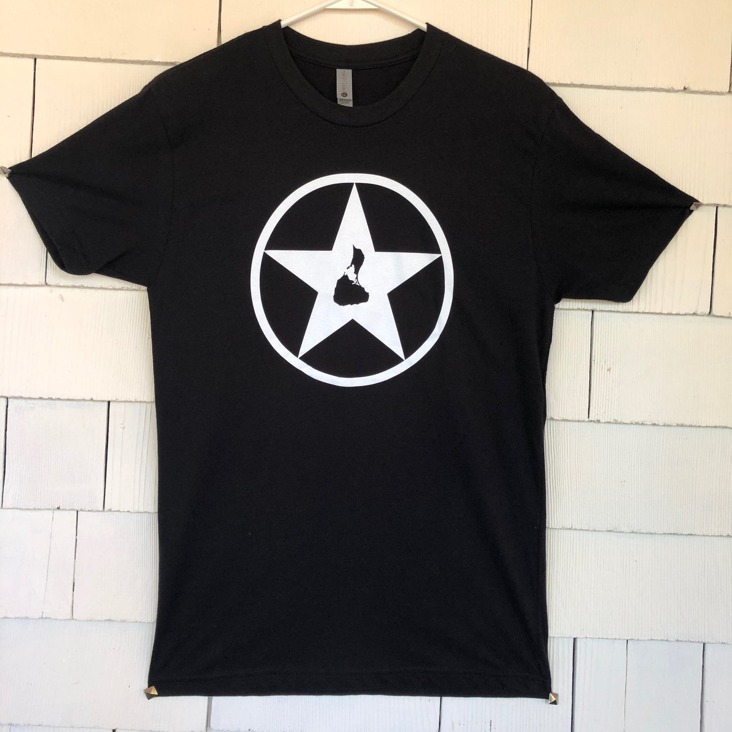 Men's Black with White Blockstar T-Shirt