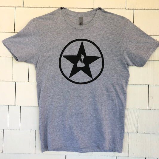 Men's Grey with Black Blockstar T-Shirt