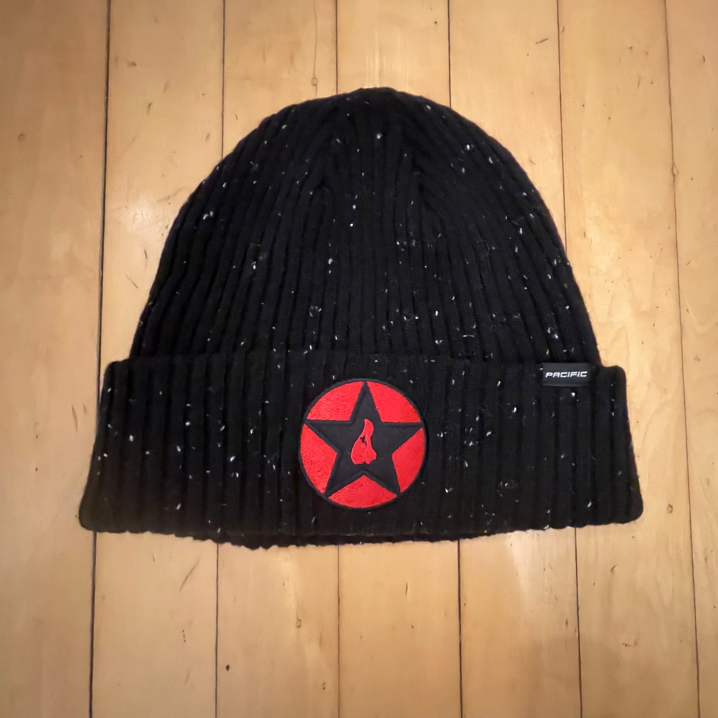 Black Cotton Blend Beanie